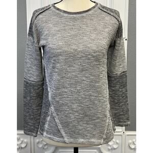 Faded Glory Gray Colorblock Knit Top- Women's Small
